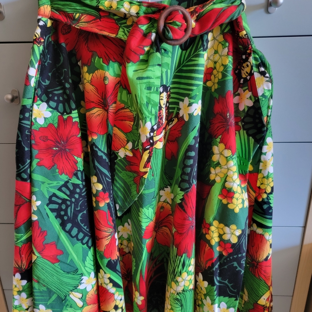 Voodoo Vixen Tiki Tropical Skirt
